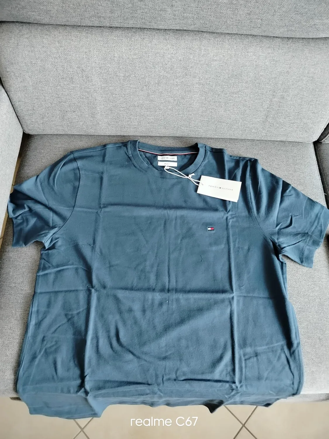 Tommy Hilfiger Seasonal Solid Tee t-shirt uomo beige scollo rotondo