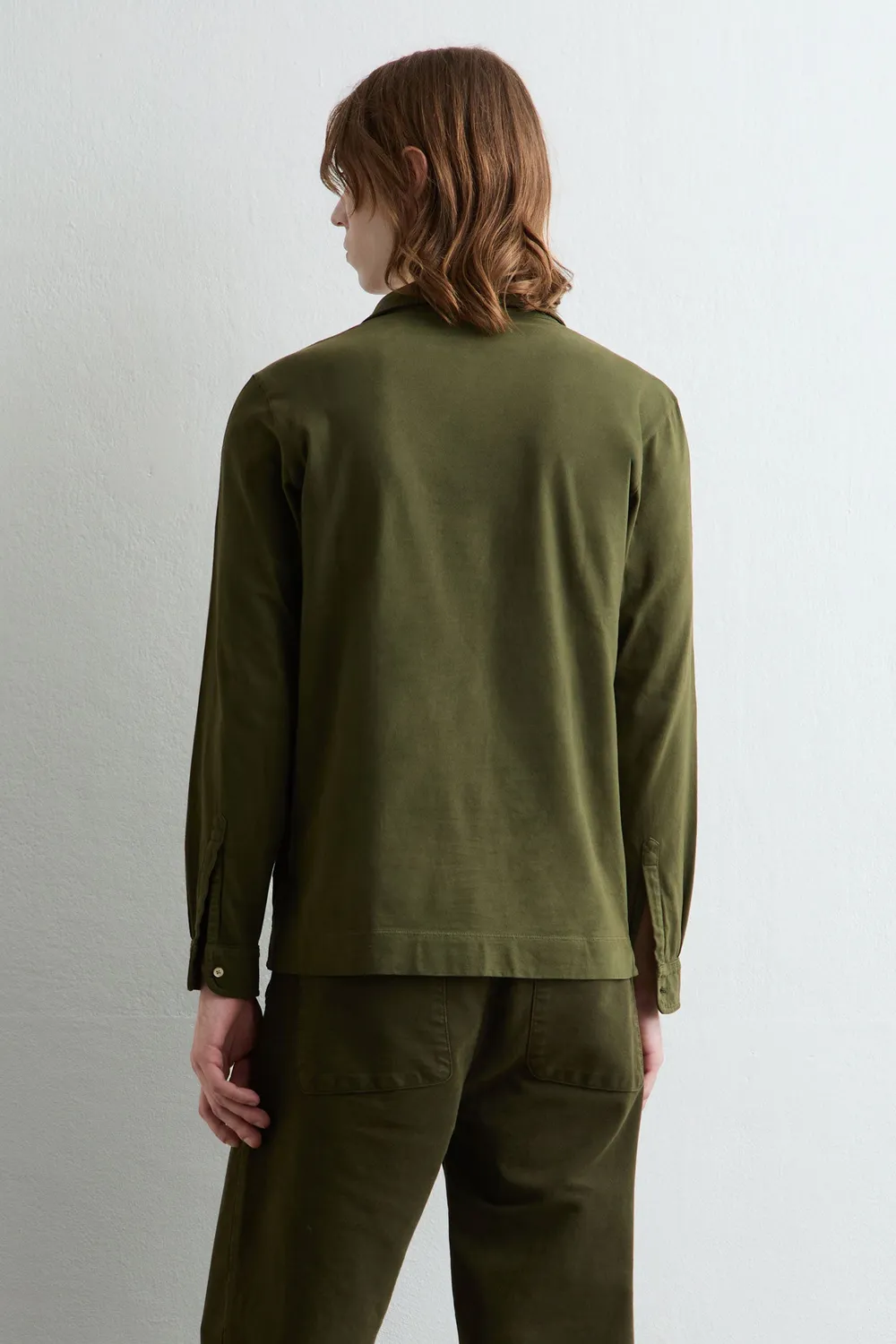 Massimo Alba Raya polo manica lunga moss green cotone