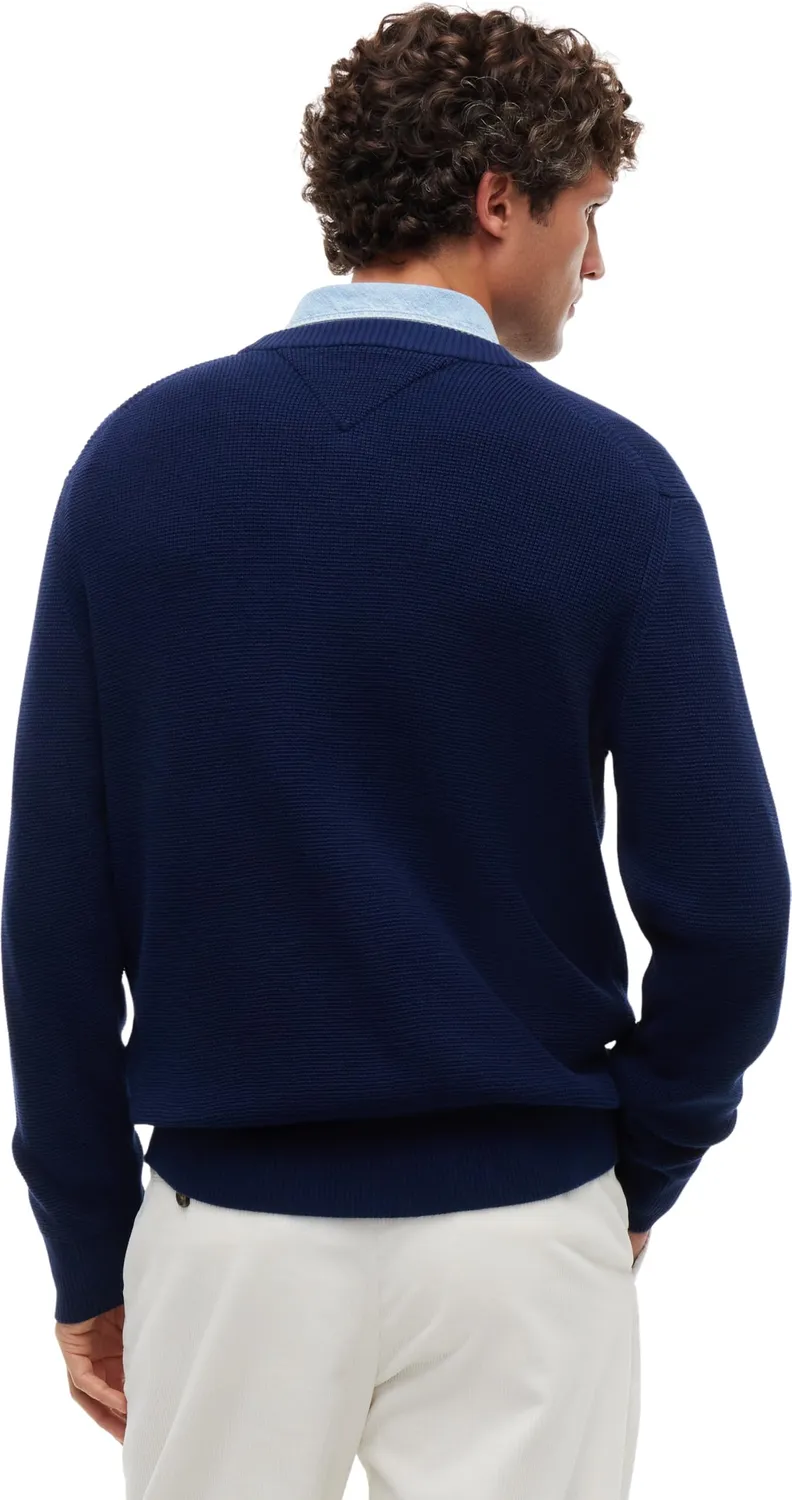 Tommy Hilfiger Waffle MW0MW44771 felpa uomo L blu navy