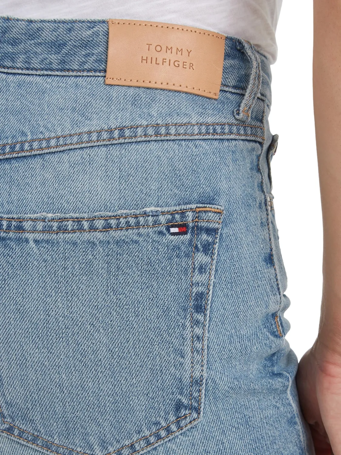 Tommy Hilfiger Slim Fit shorts jeans donna 30W denim