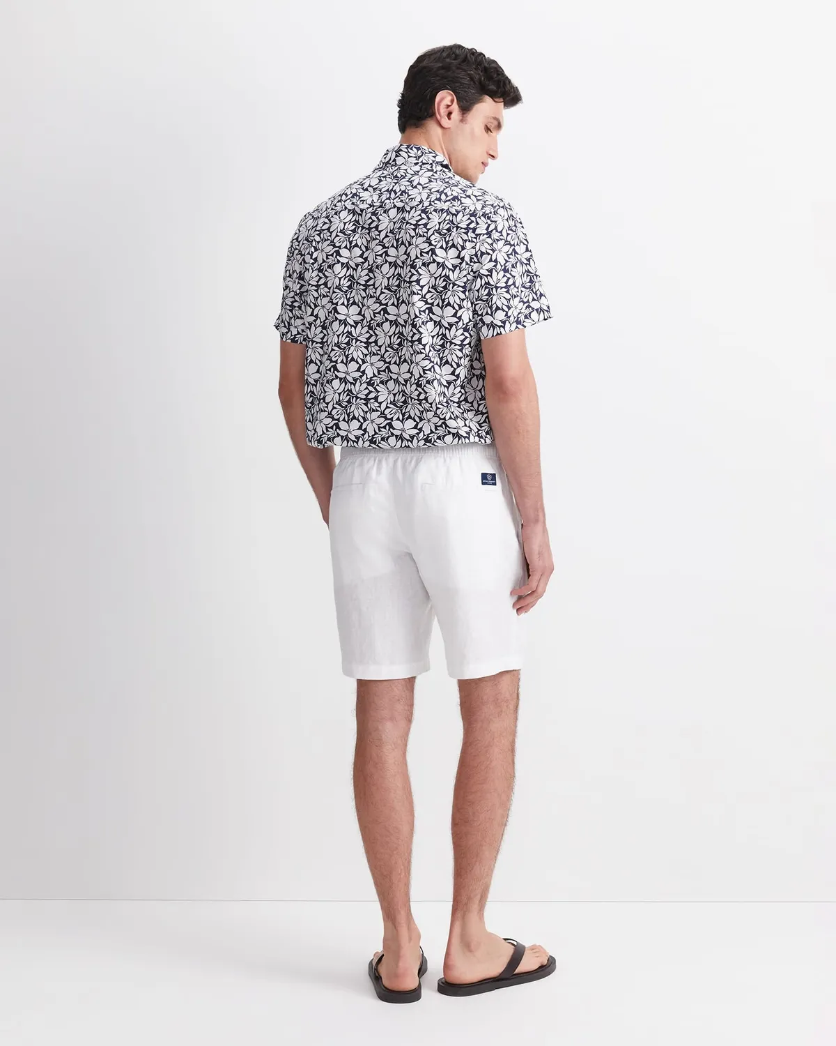 Sportscraft Caffery Shorts lino uomo vita elastica con laccetto