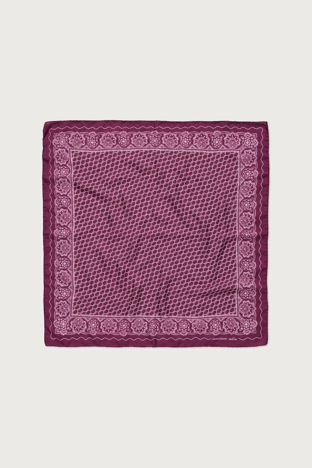 Massimo Alba Bandana sciarpa stampata ciclamino