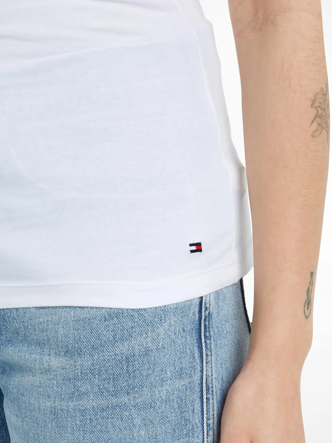 Tommy Hilfiger Top donna elasticizzato bianco 2 pezzi