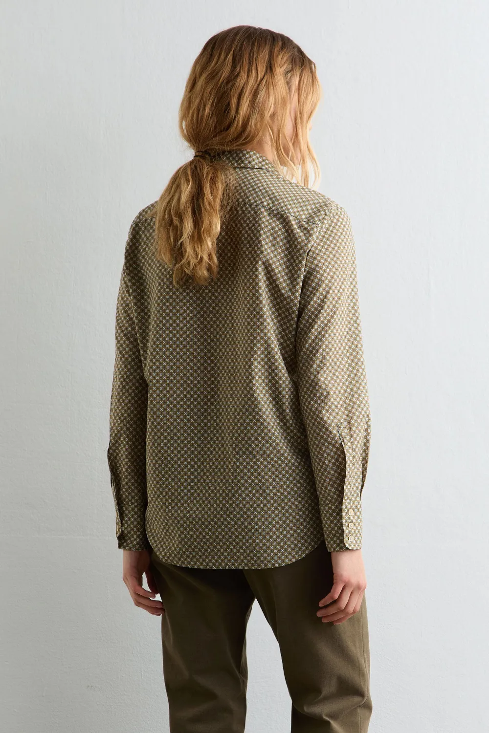 Massimo Alba Selma camicia donna nugget gold cotone
