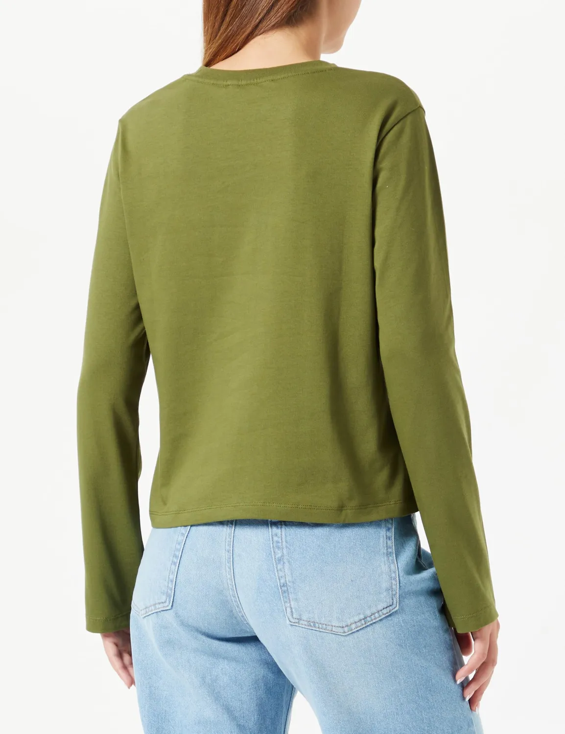 Tommy Hilfiger Maglietta Maniche Lunghe Donna C-Neck Cotone