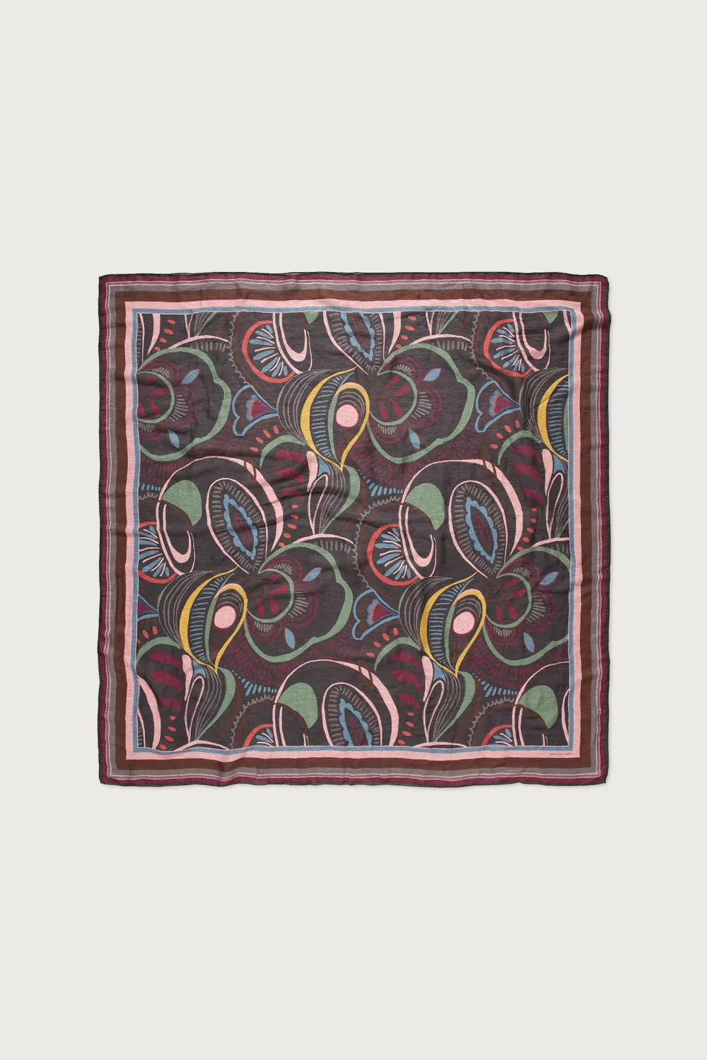 Massimo Alba Stole stola carbone cotone lino