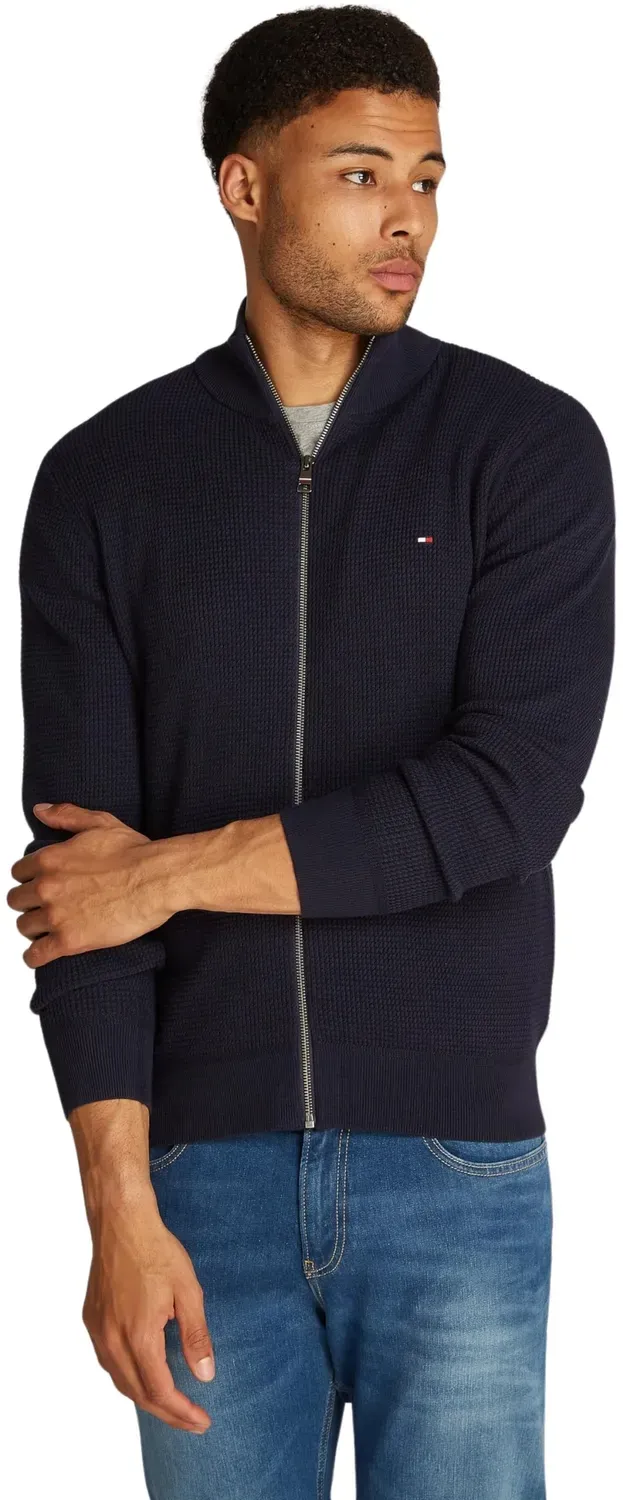 Tommy Hilfiger Refined Structure Zip Thru felpa uomo cotone bio