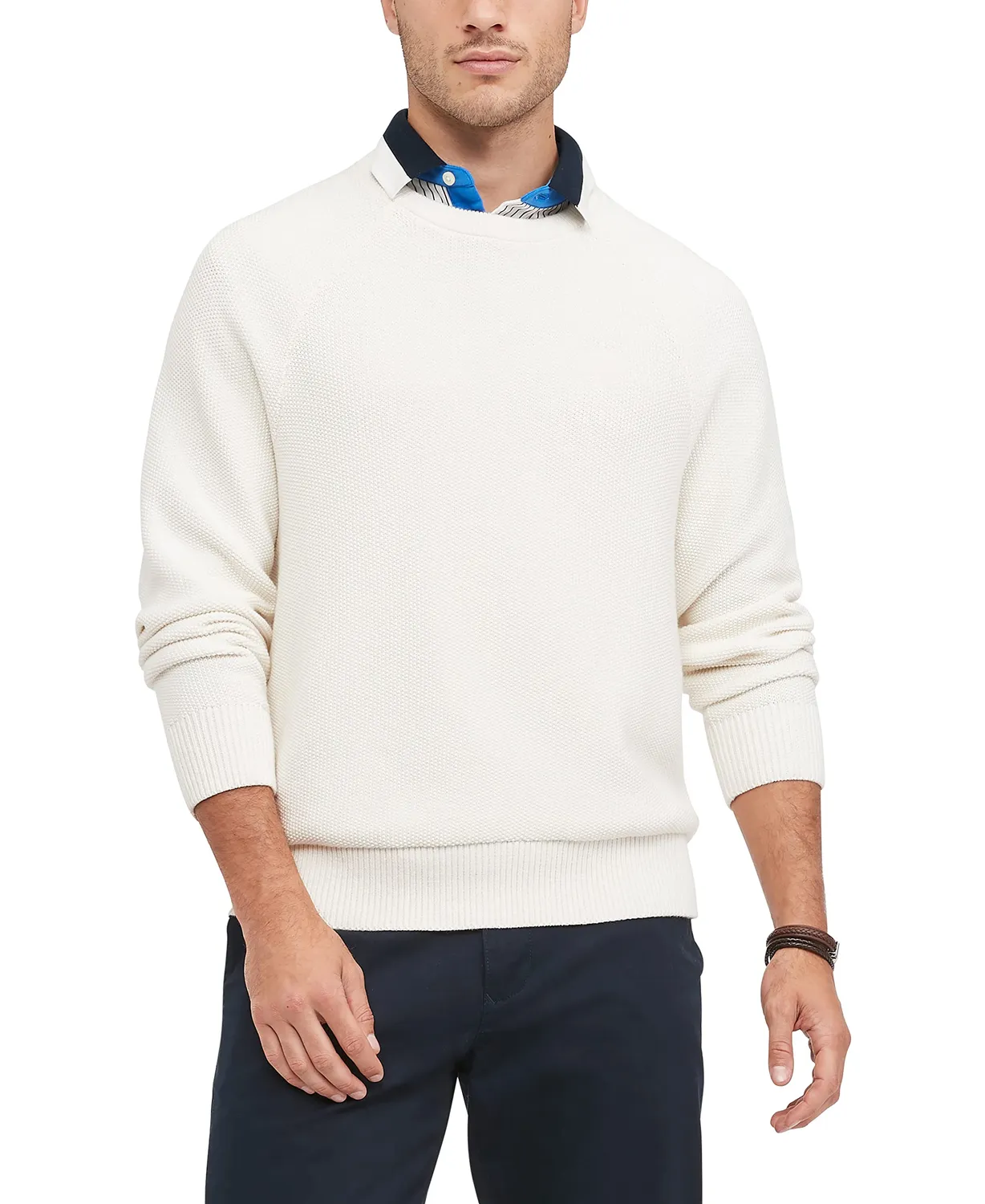 Tommy Hilfiger Jimmy Texture Crew Pullover maglione uomo beige morbido