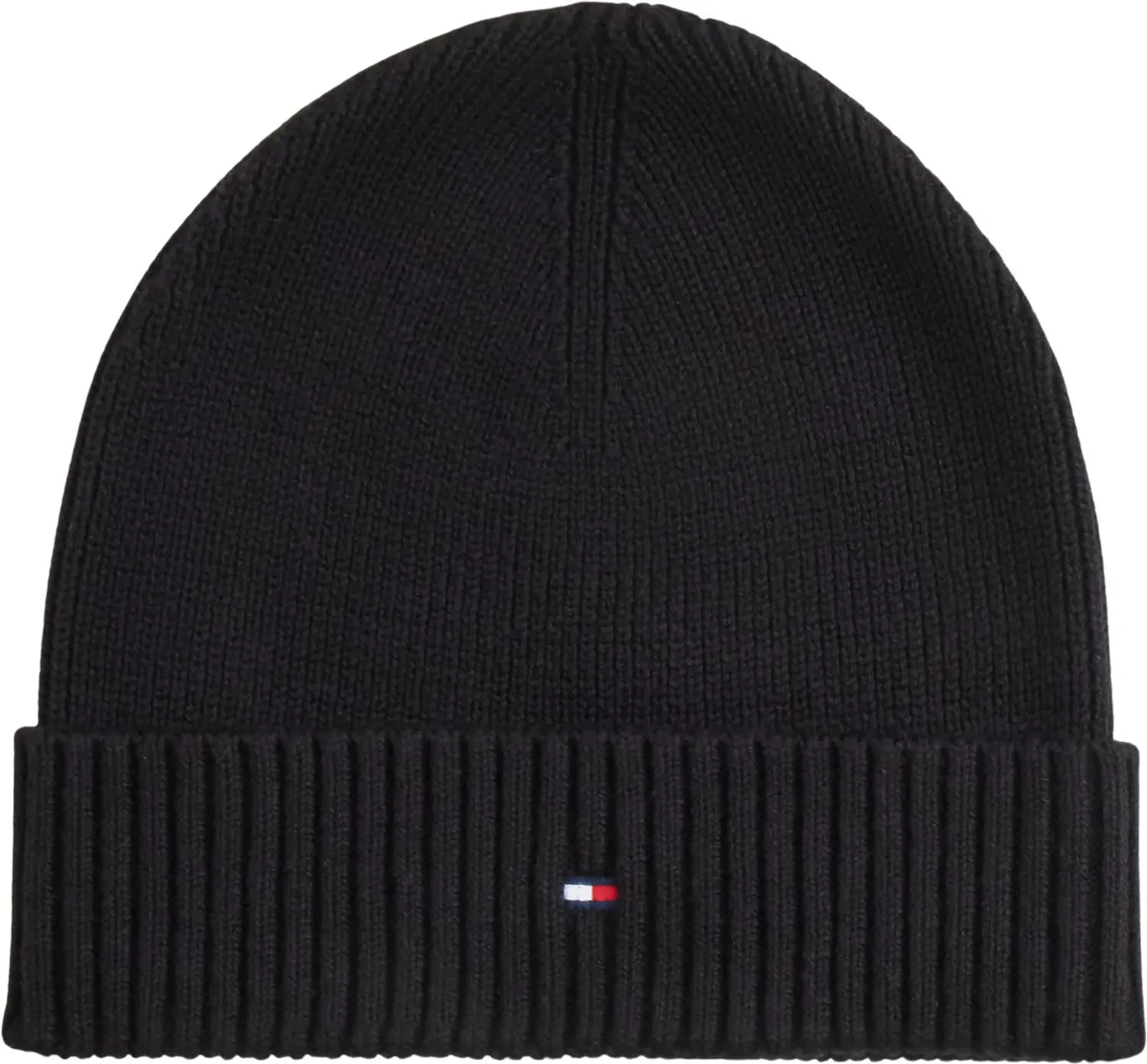 Tommy Hilfiger TH Flag AM0AM14584 berretto e sciarpa neri uomo