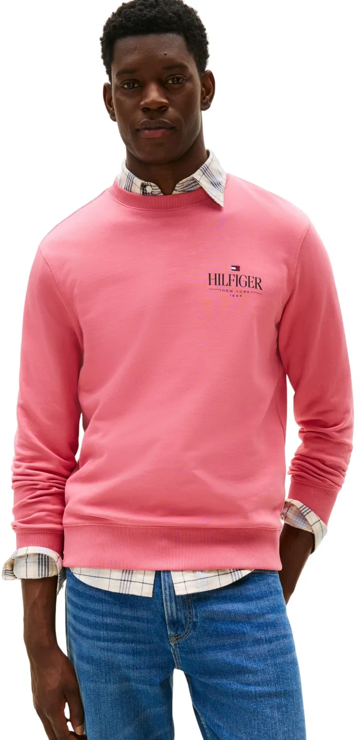 Tommy Hilfiger Stacked Regular Fit felpa uomo XXL nera