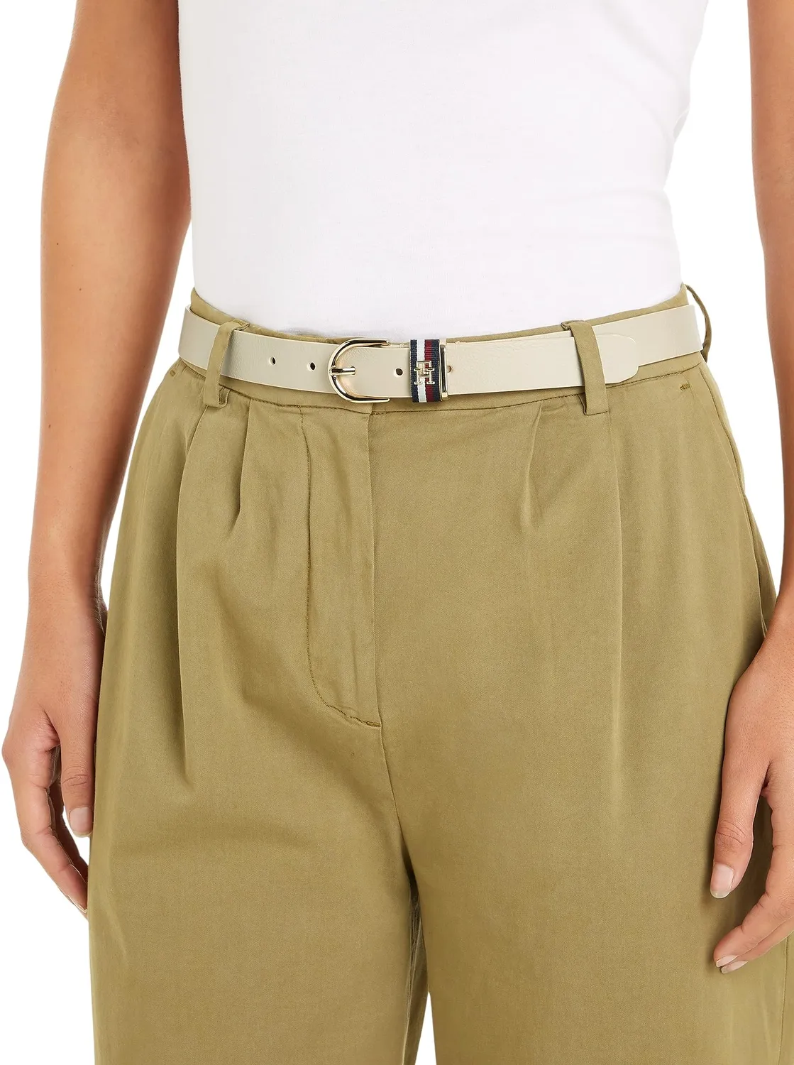 Tommy Hilfiger TH Timeless Corp cintura donna 85 blu fibbia TH