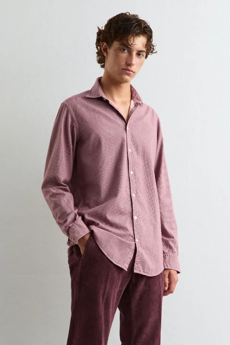 Massimo Alba Canary camicia cotone rosa