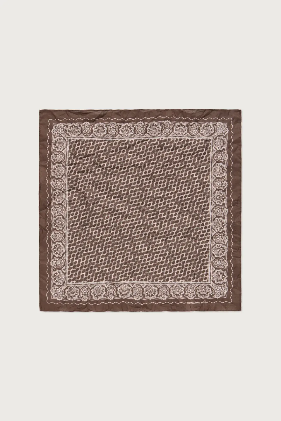 Massimo Alba Hanky1 fazzoletto cotone caffe