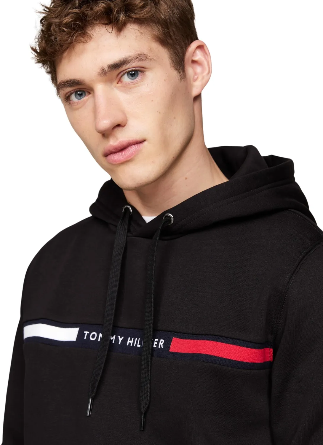 Tommy Hilfiger Chest Insert felpa cappuccio uomo nera M