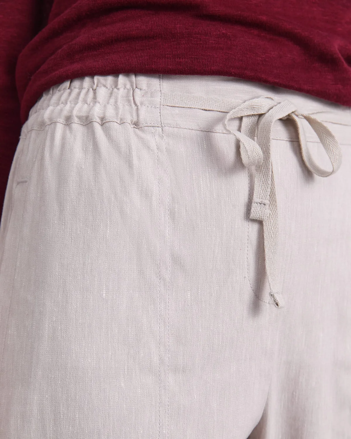 Sportscraft Rosa Crop pantaloni lino elasticizzati