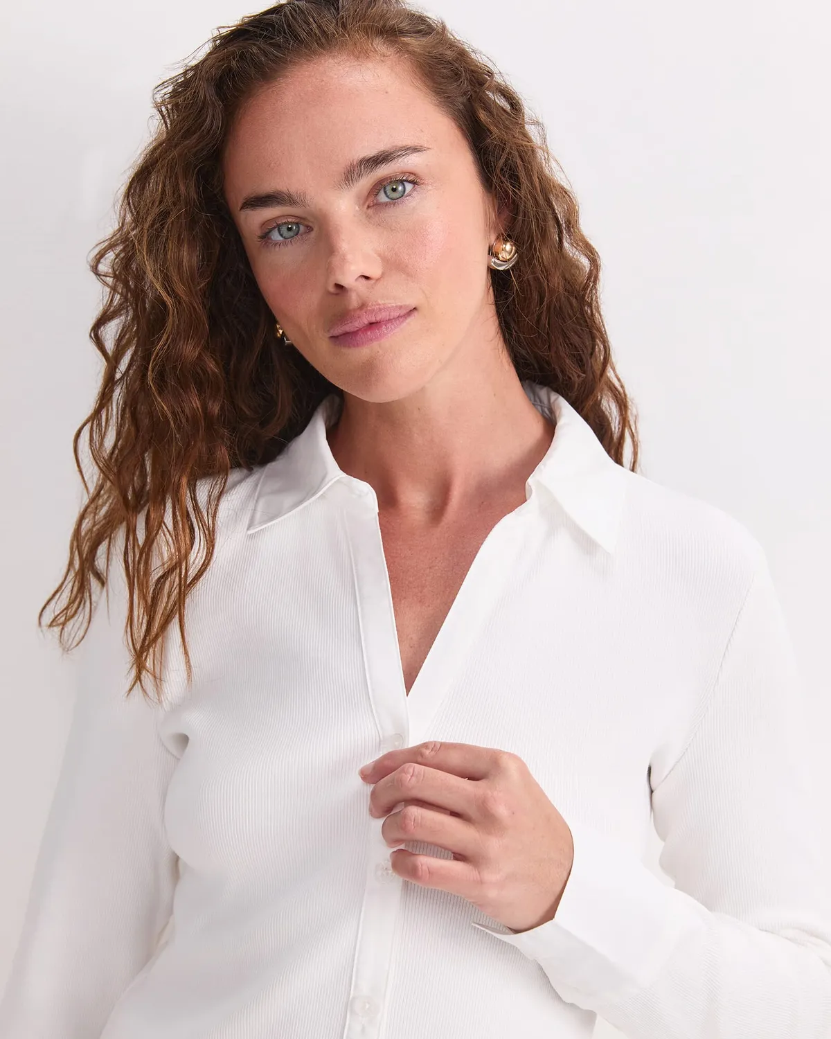 Sportscraft Catherine Rib Camicia Donna Costina Elasticizzata
