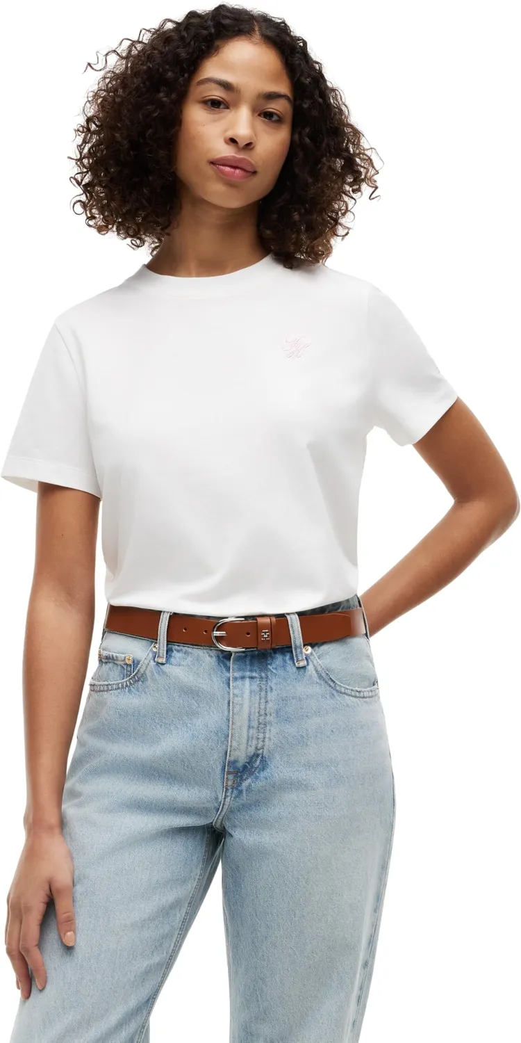 Tommy Hilfiger TH Script WW0WW49941 t-shirt donna nera
