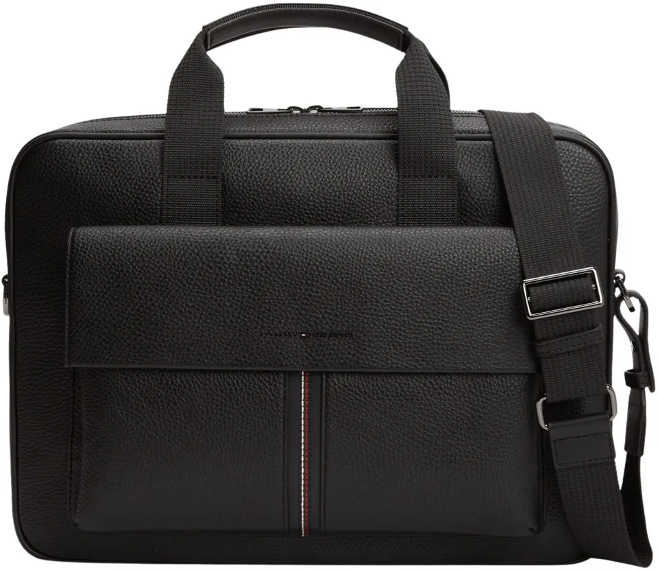 Tommy Hilfiger TH Central AM0AM14166 borsa computer uomo nera