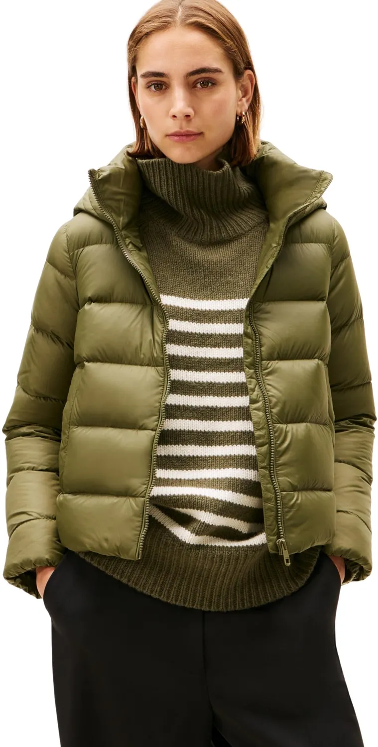 Tommy Hilfiger Down Casual Piumino Donna Nero con Cappuccio M