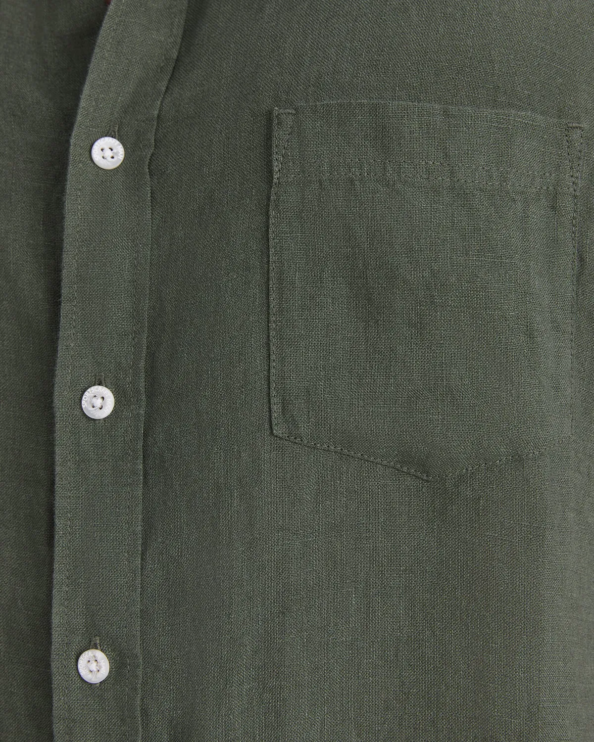Sportscraft camicia uomo lino maniche corte tinta filo