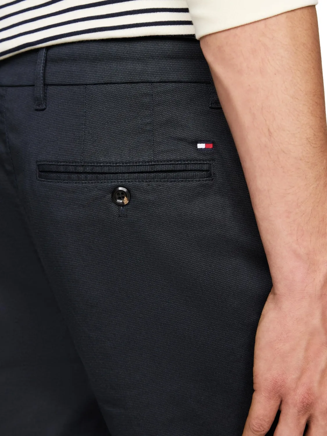 Tommy Hilfiger Denton Straight Leg chino uomo blu cotone elasticizzato