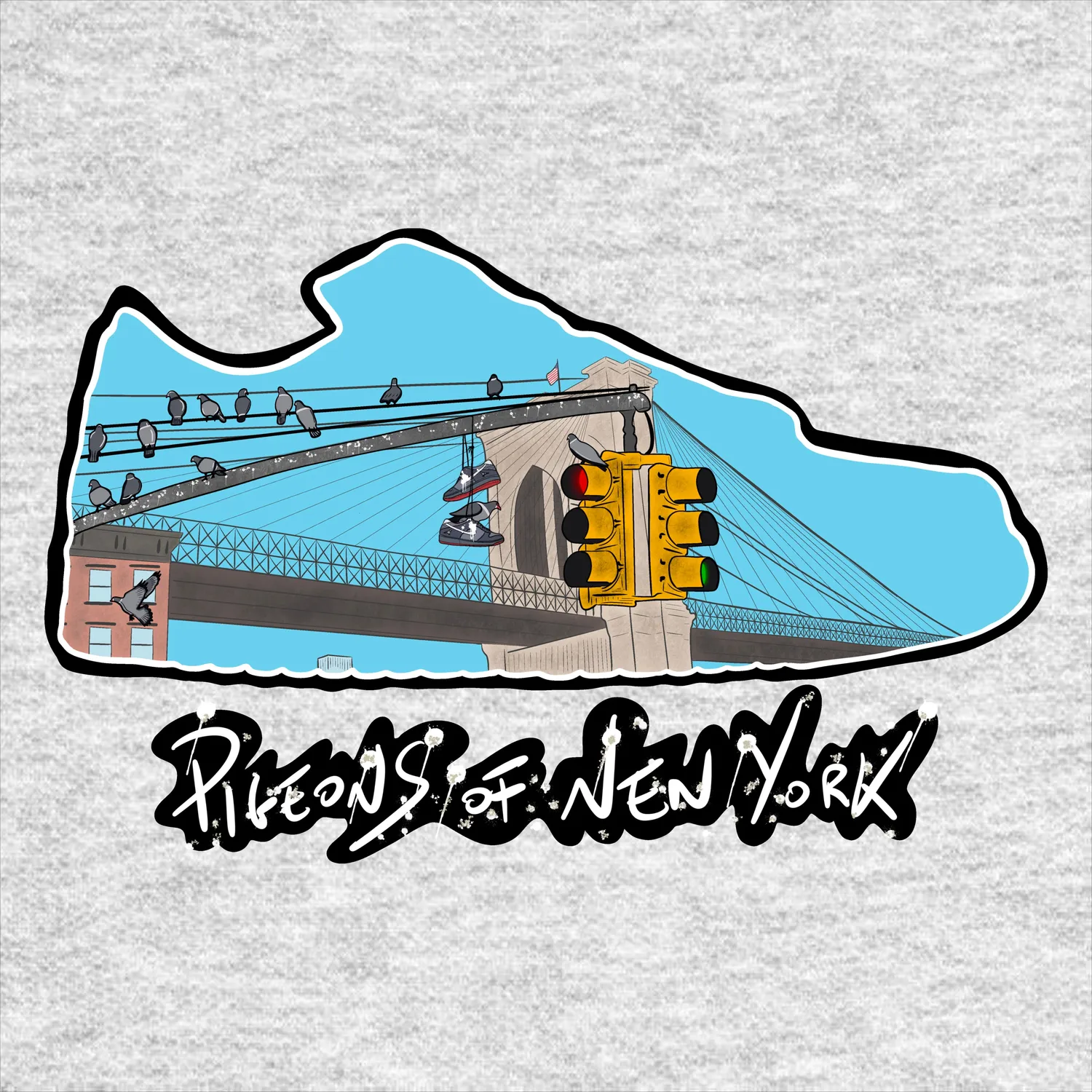 Solemate Pigeons of New York felpa nera cotone bio
