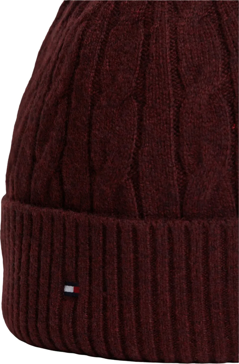 Tommy Hilfiger Flag Cable AM0AM14859 berretto bordeaux