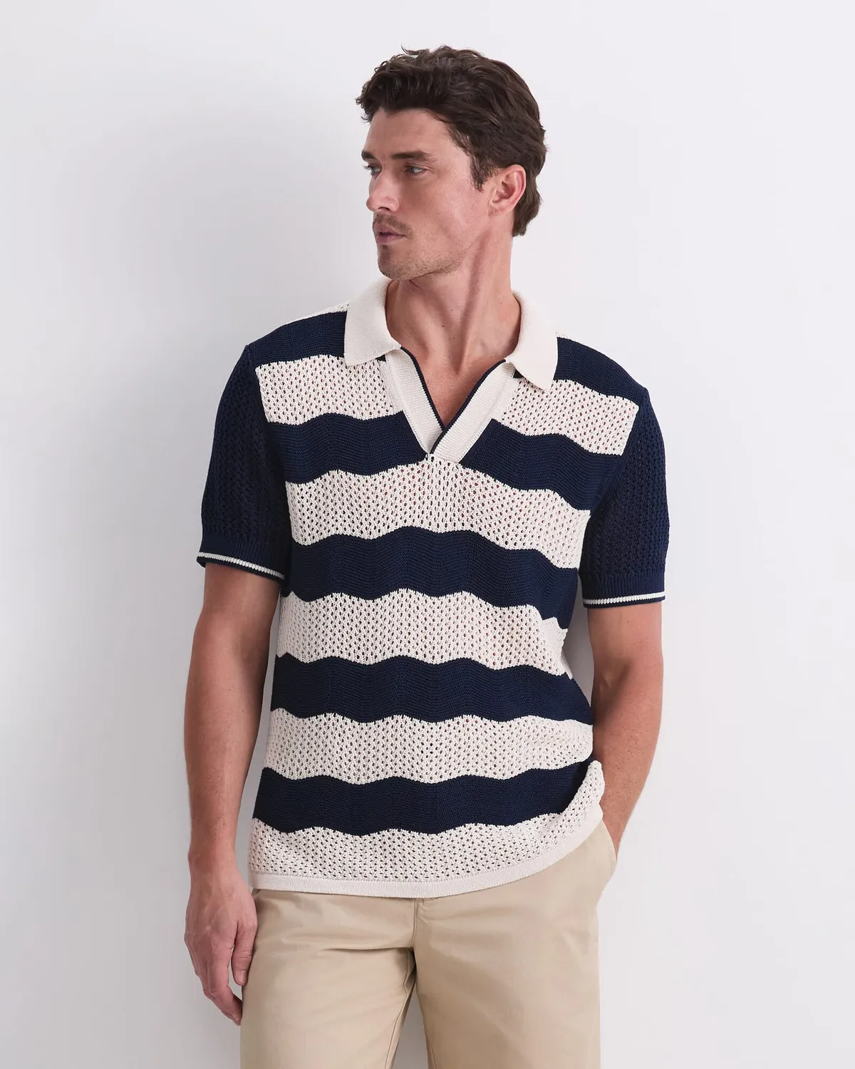 Sportscraft Wave 208077 Polo Maglia Cotone Uomo Rigata