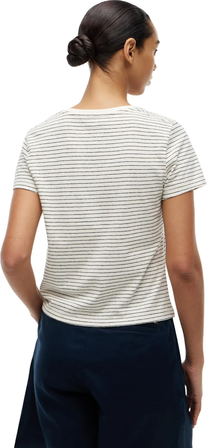 Tommy Hilfiger Co Linen WW0WW48704 maglietta lino ecru