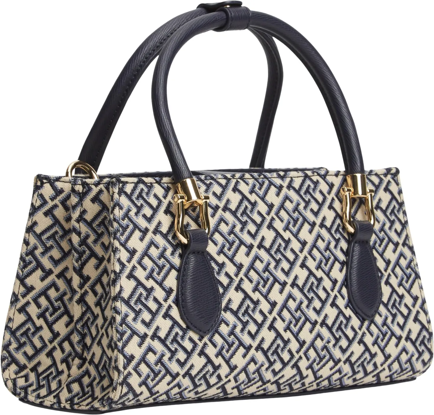 Tommy Hilfiger TH Grace AW0AW18753 borsa satchel blu jacquard