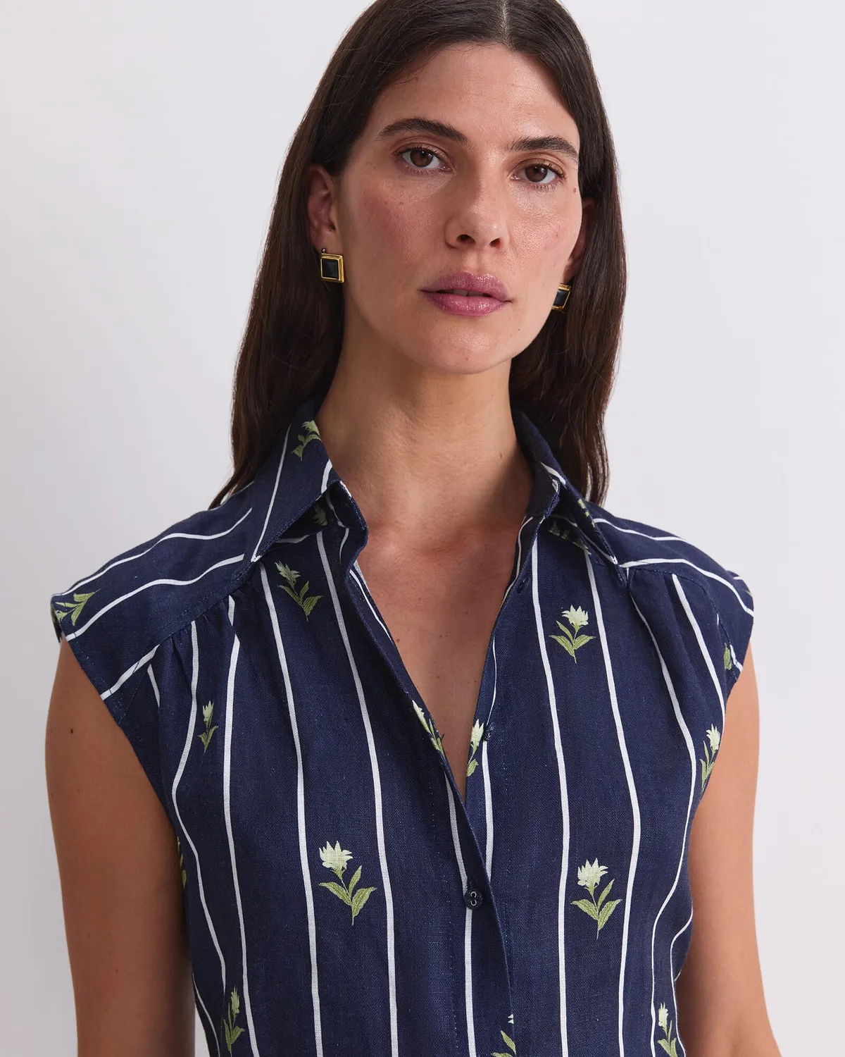 Sportscraft Hampton abito camicia donna 10 lino midi