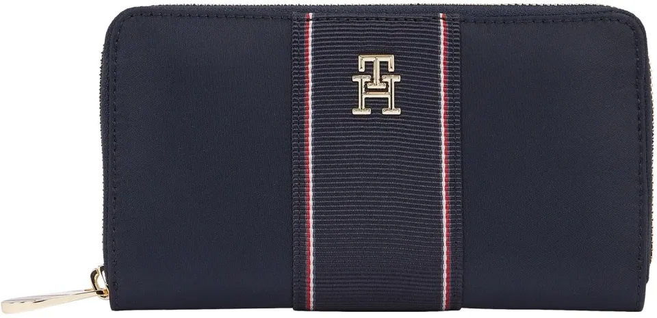 Tommy Hilfiger Poppy Portafoglio Donna con Zip Blu Space Blue