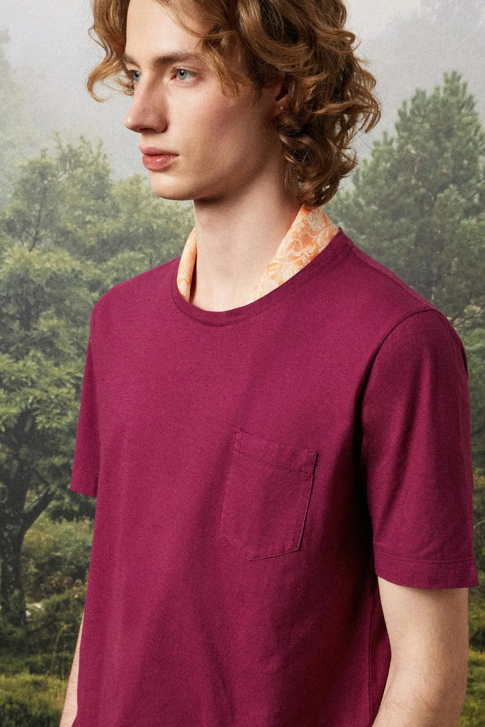 Massimo Alba Bandana foulard cashmere apricot 70x70