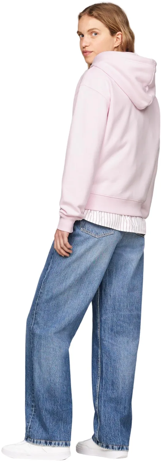 Tommy Hilfiger felpa donna con cappuccio regular fit rosa