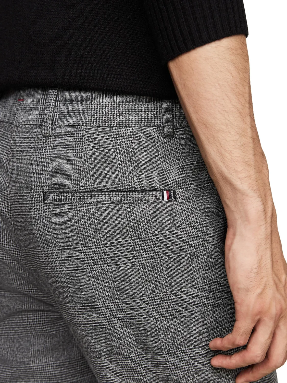 Tommy Hilfiger Denton Brushed Check pantalone uomo blu Desert Sky
