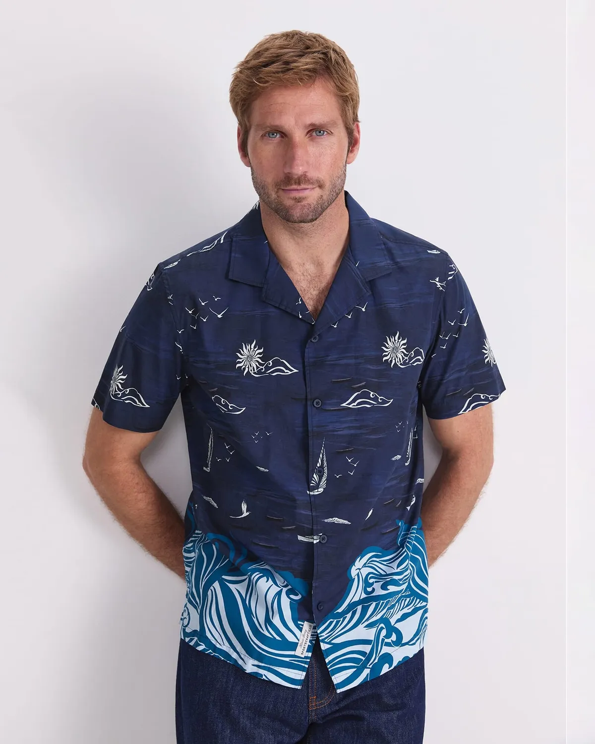 Sportscraft Neilson Resort camicia uomo stampa nautica