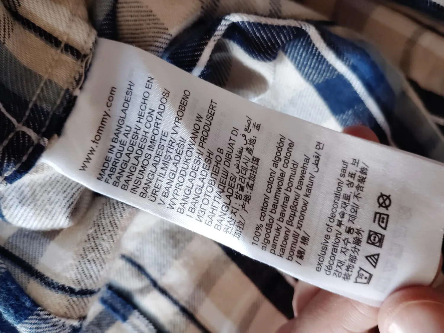 Tommy Hilfiger MW0MW44572 camicia uomo L flanella quadri