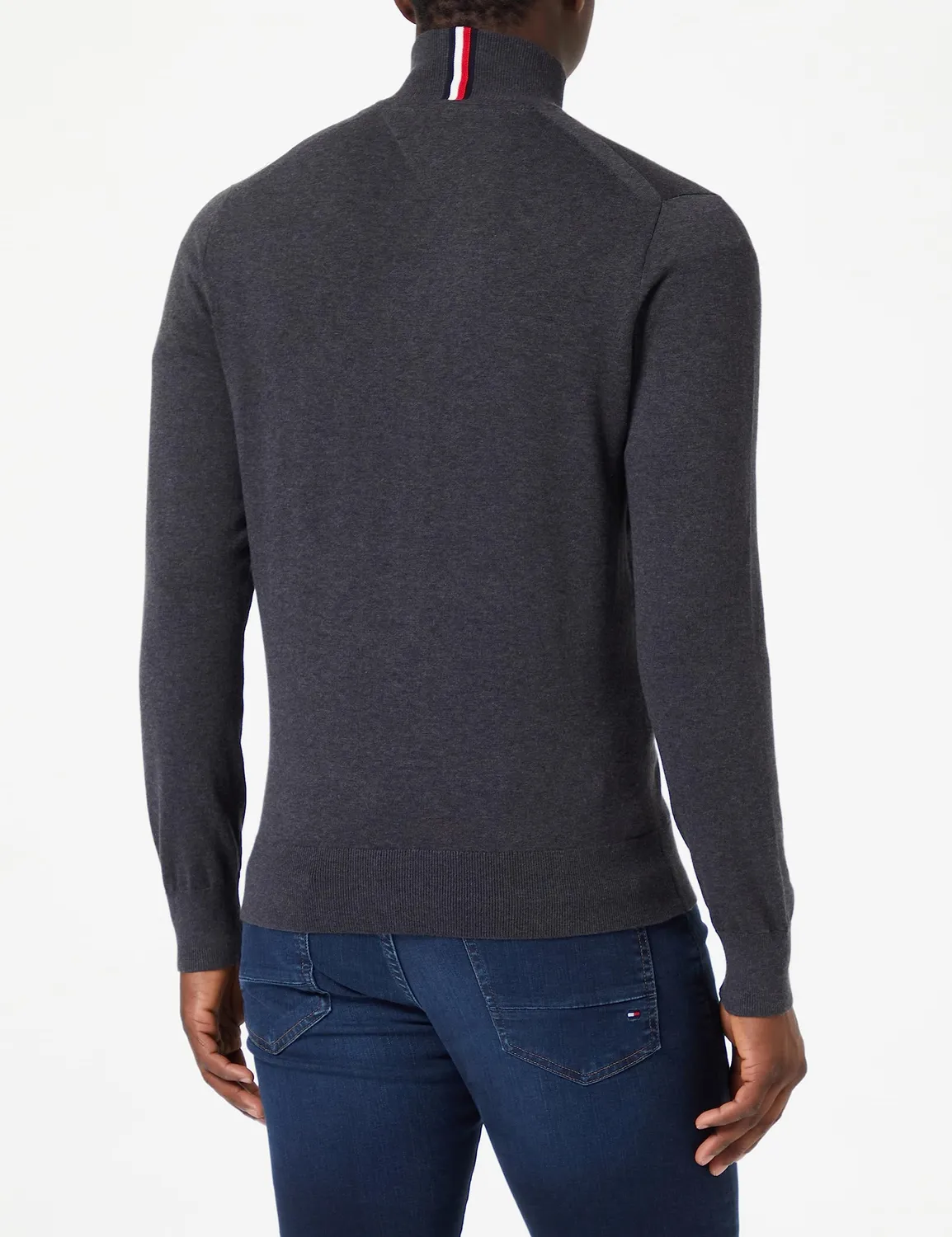 Tommy Hilfiger maglione uomo zip 3XL cotone blu