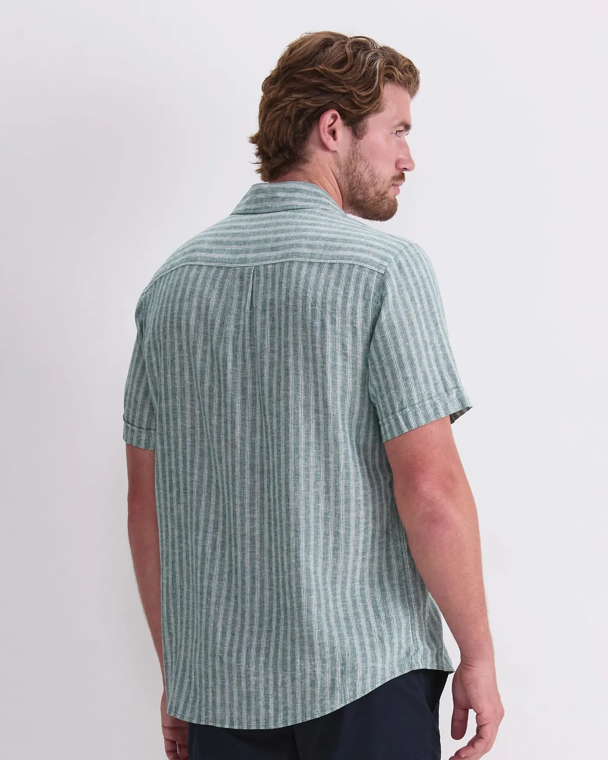 Sportscraft Lino 208206 camicia uomo maniche corte righe