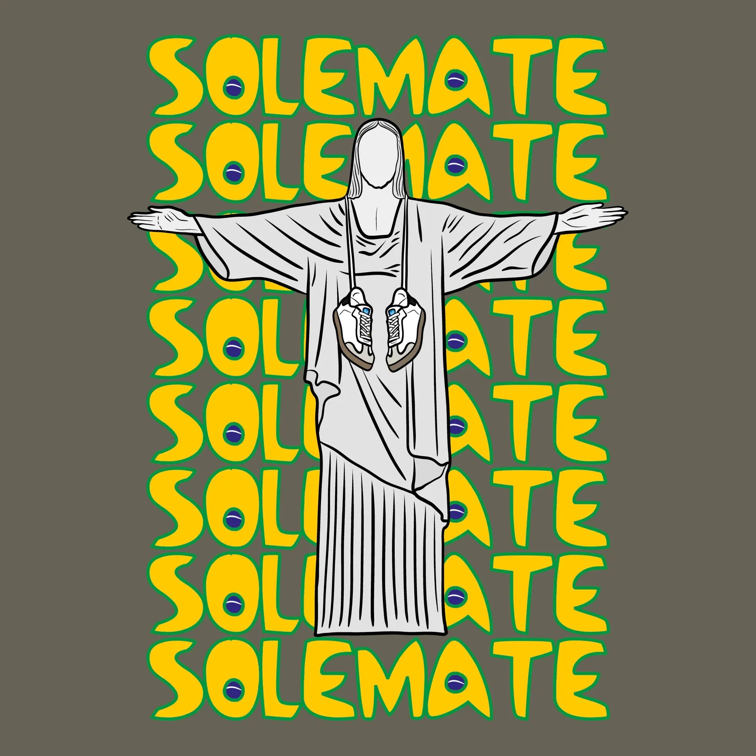 Solemate Postcard from Rio felpa mocha cotone bio