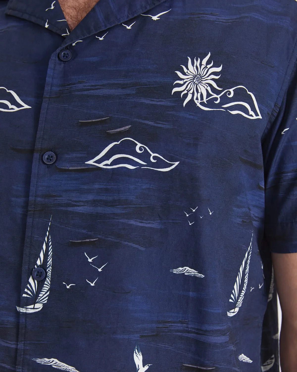 Sportscraft Neilson Resort camicia uomo stampa nautica