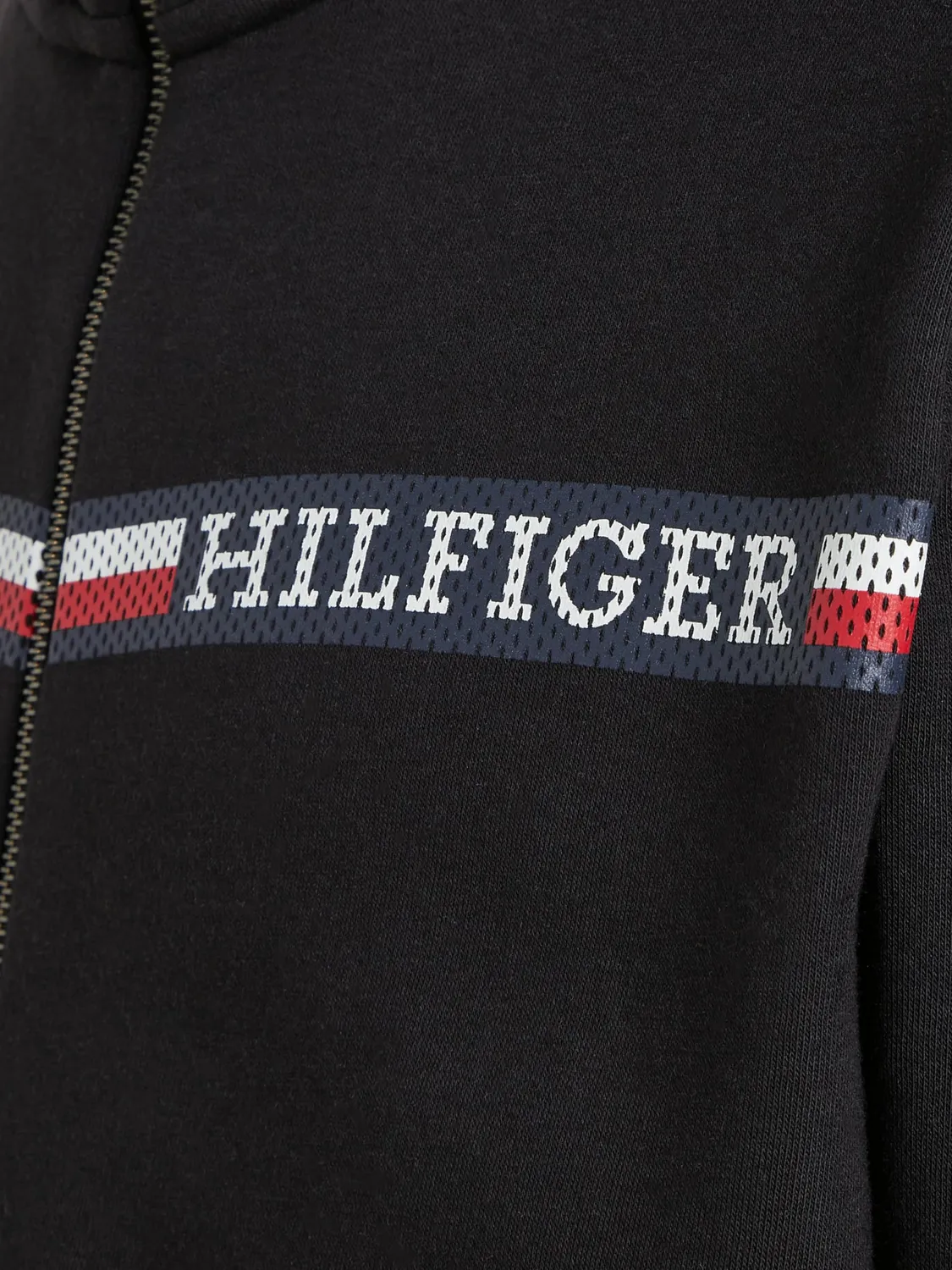 Tommy Hilfiger Chest Stripe Zip Through felpa uomo blu