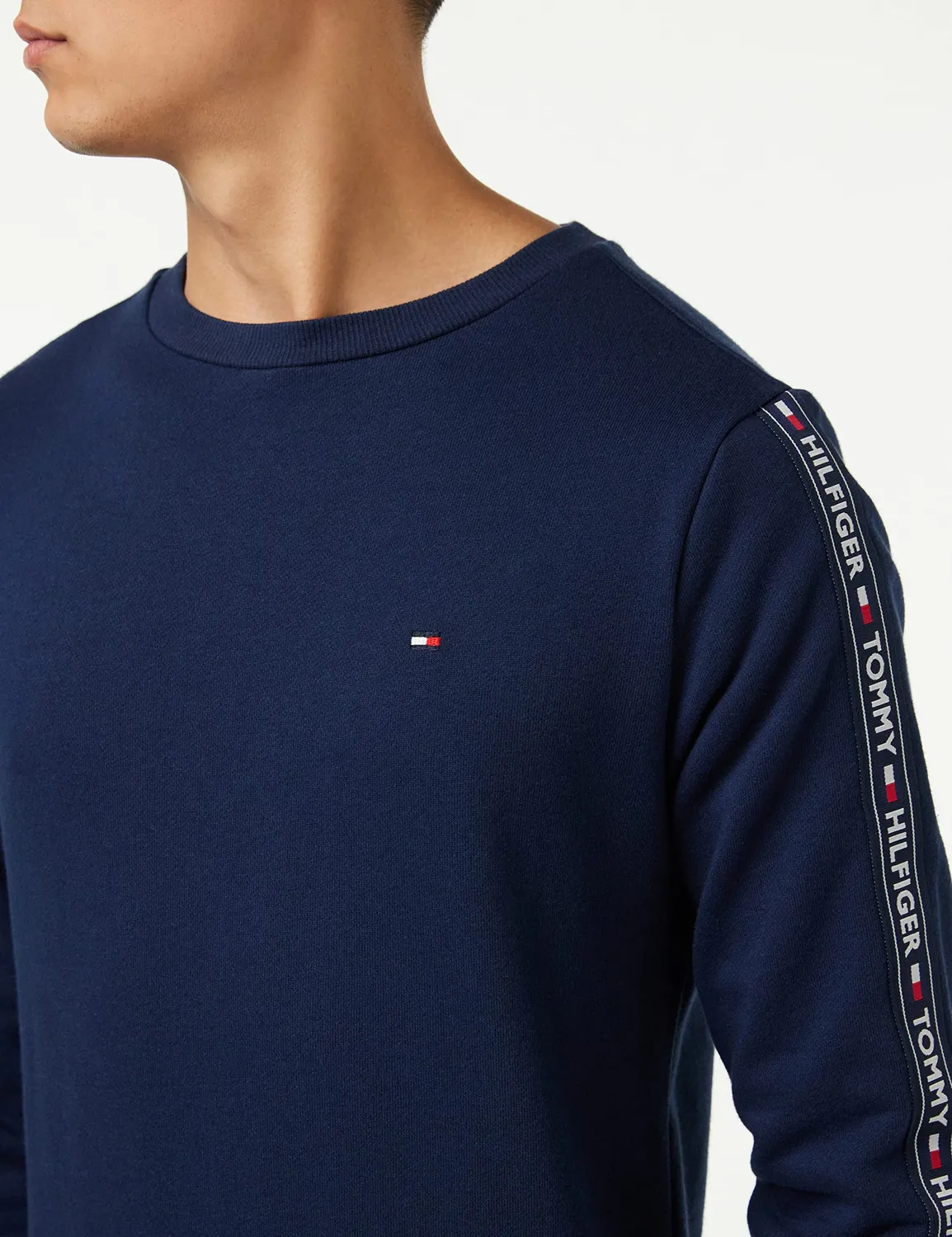 Tommy Hilfiger felpa senza cappuccio S blu cotone