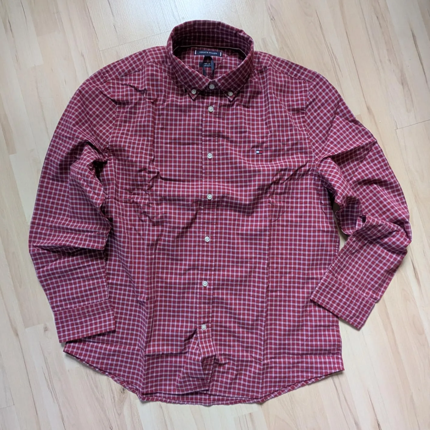 Tommy Hilfiger Flex Poplin MW0MW42430 Camicia Uomo L Check
