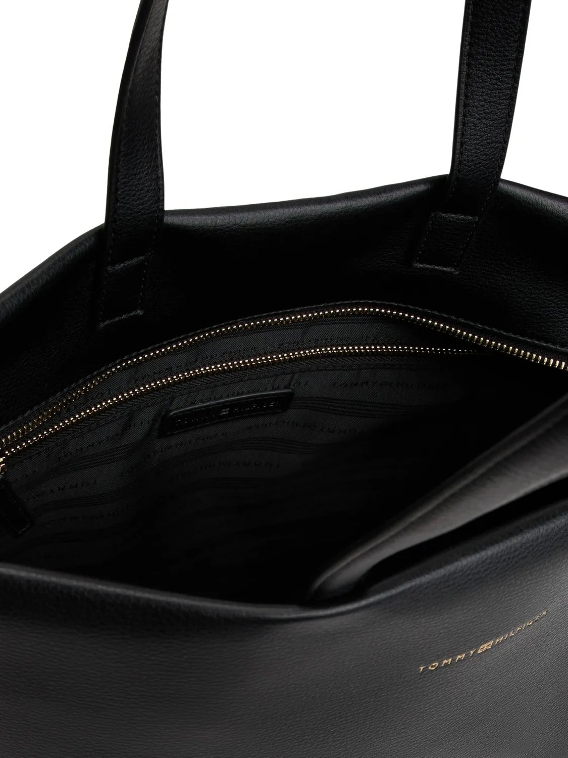Tommy Hilfiger Logotape Borsa Tote Donna Zip Nero