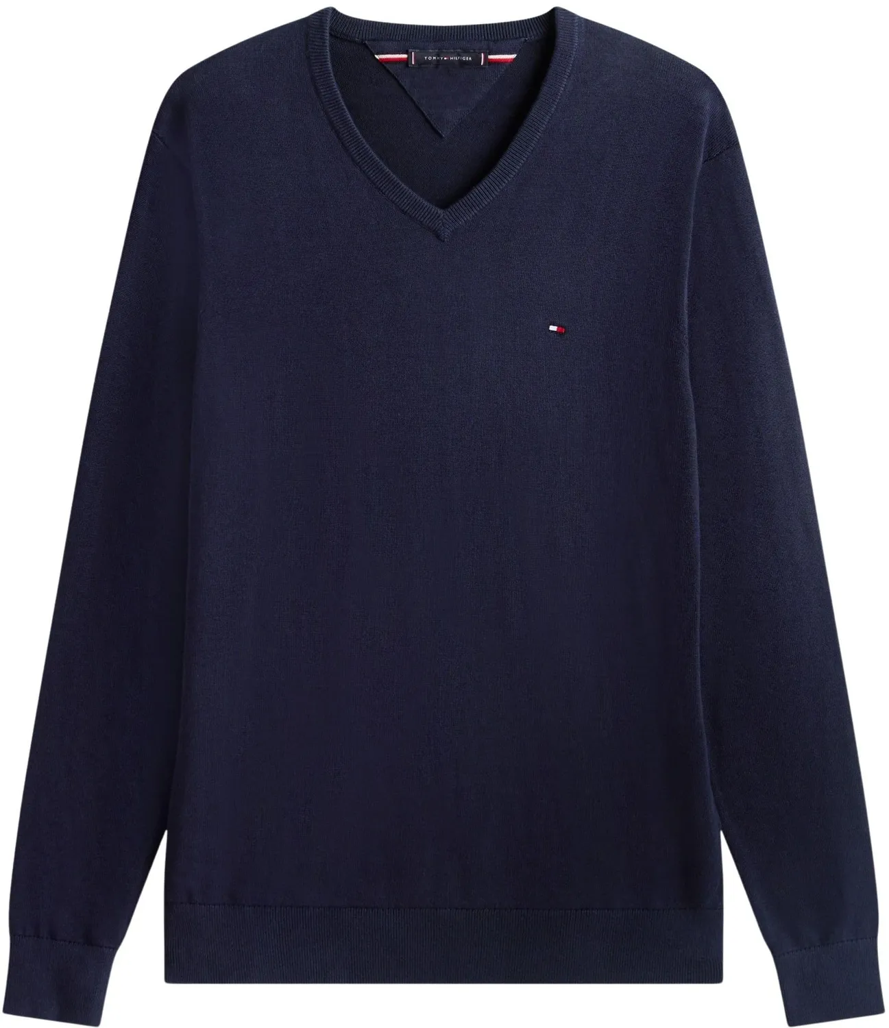 Tommy Hilfiger Essential Cotton maglione blu XXL scollo a V