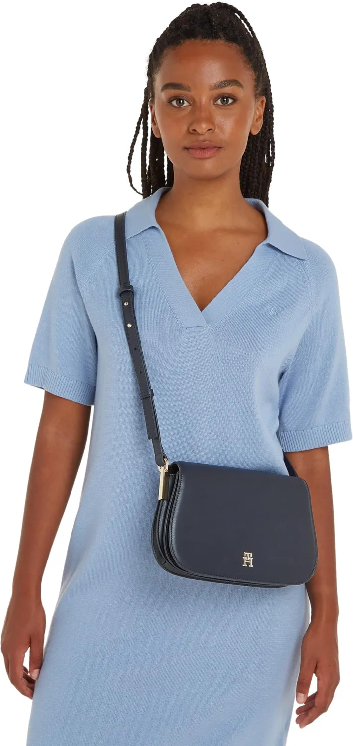 Tommy Hilfiger borsa tracolla donna con patta blu