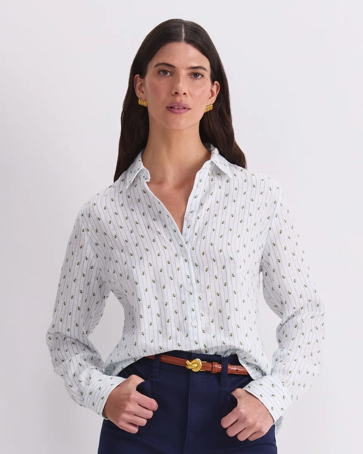 Sportscraft Hampton Stripe camicia donna lino