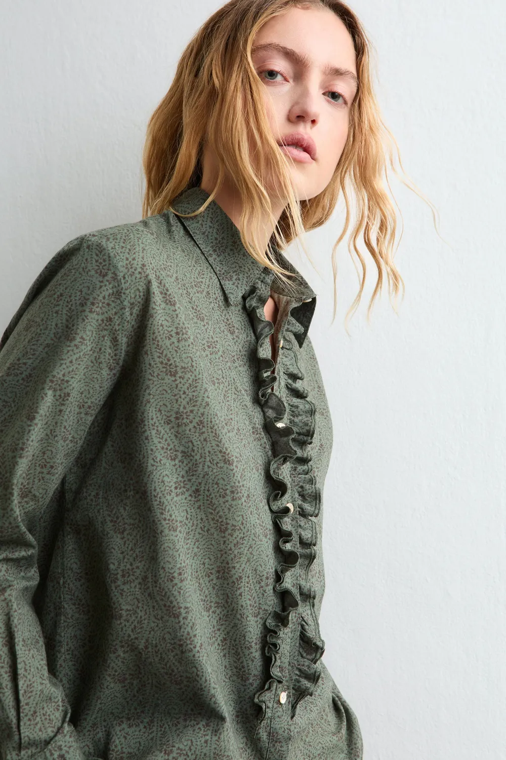 Massimo Alba Charlize Camicia Forest Night Cotone Cashmere