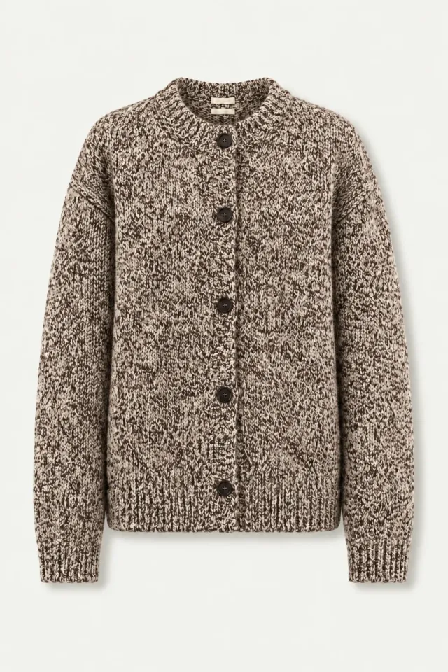 Massimo Alba Demetra cardigan marrone lana alpaca